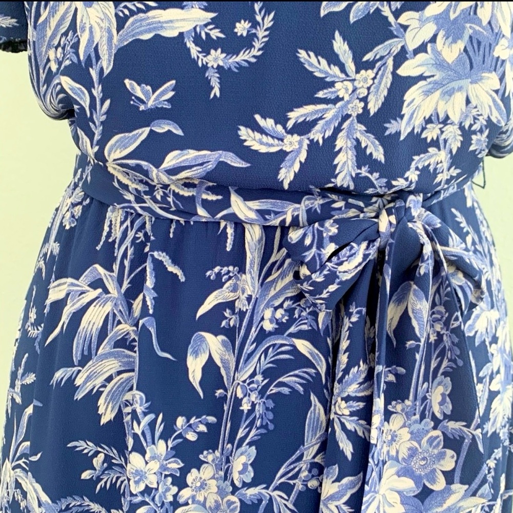 Talbots Etched Toile Belted Smocked Dress - Picture 7 of 12